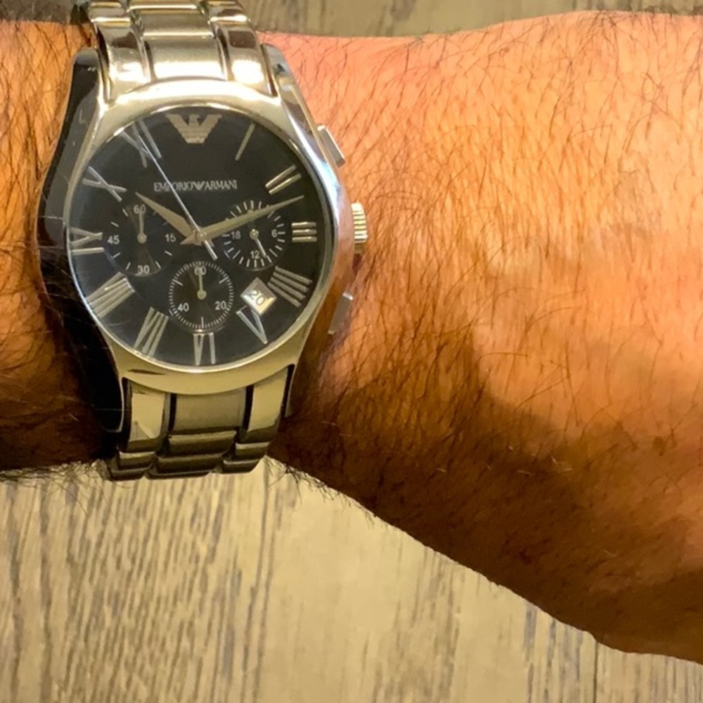 EMPORIO ERMANI Classic Chronograph Black Dial Steel Men's Watch
